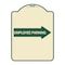 Signmission Employee Parking With Right Arrow Heavy-Gauge Aluminum Architectural Sign, 24" x 18", TG-1824-24398 A-DES-TG-1824-24398 - alternate 1